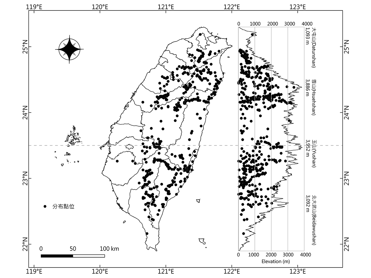 2012-2021年熊鷹分布紀錄圖