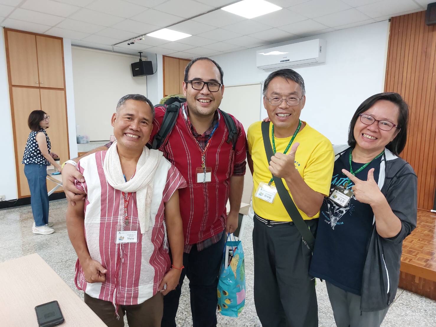 Mulu and Jump from Indigenous Karen community (Chiang Mai, Thailand)
  with Yong’An community partners © 2023 TPSI-E