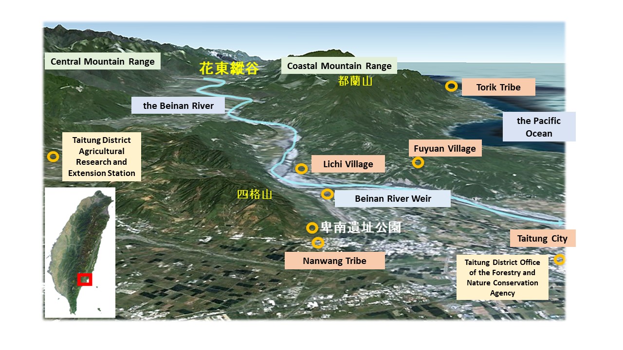 TPSI-E 2023 Workshop:
  exploration of Beinan River and Coastal Mountain Range Conservation
  Corridors of Taiwan Ecological Network © 2023 TPSI-E